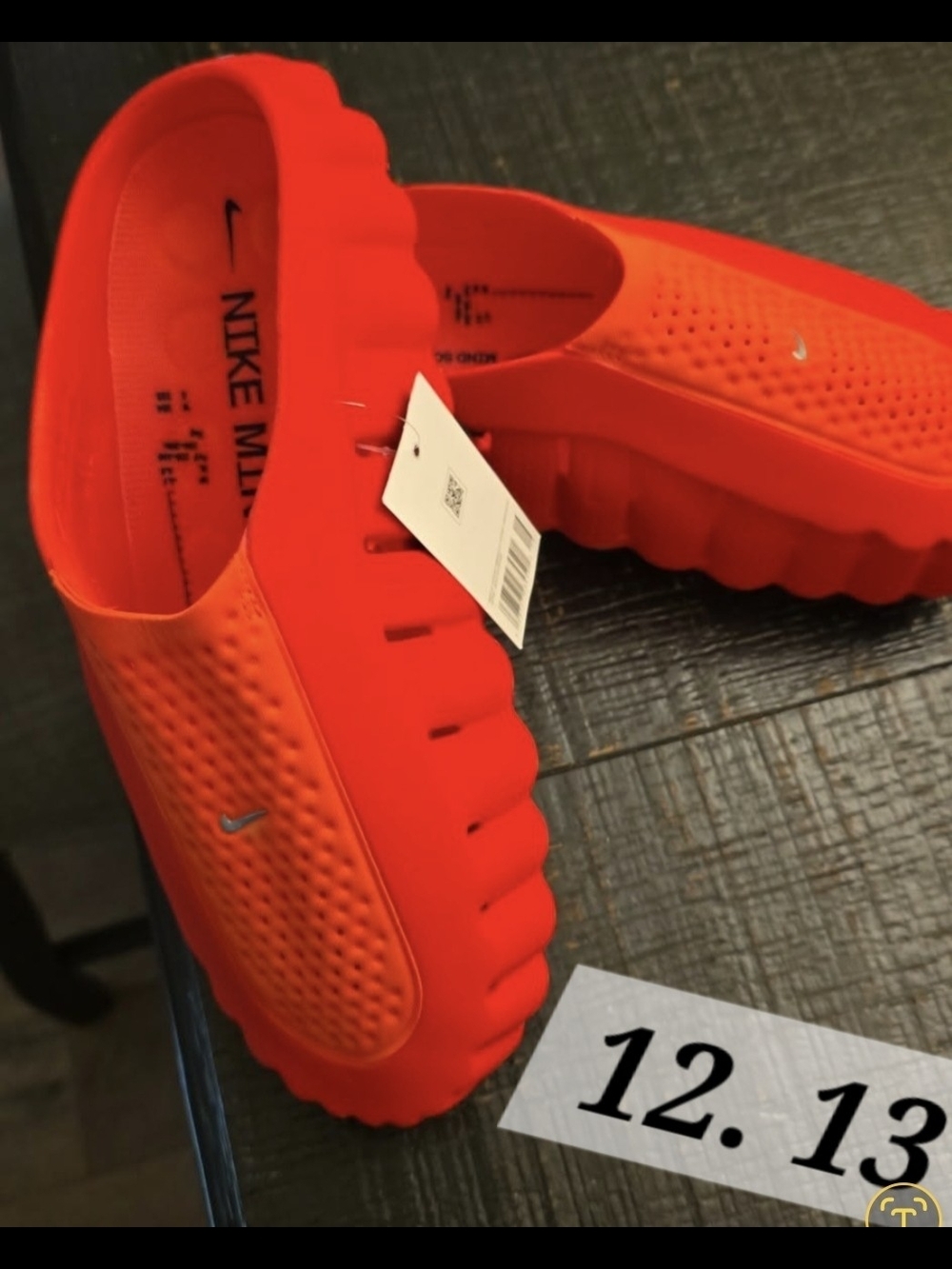 Nike Men Bright Orange Slip-On Water Shoes